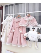 Mademoiselle Pearl Lace Figure Coat and Cape(Reservation/2 Colours/Full Payment Without Shipping)